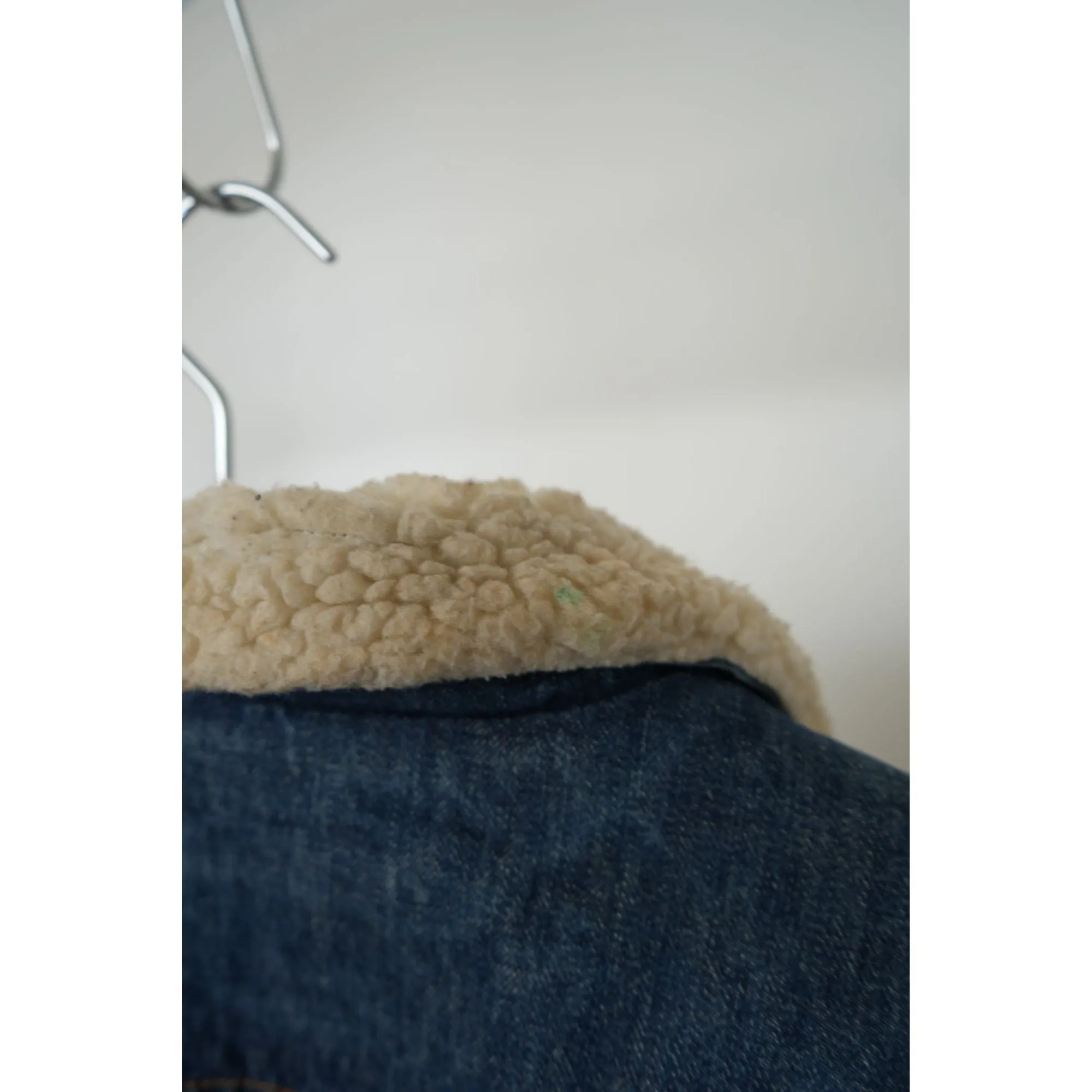 "Retail" Vintage Levi's 71605 0217 Sherpa Lined Denim Trucker Jacket Blue Size 48 Men's