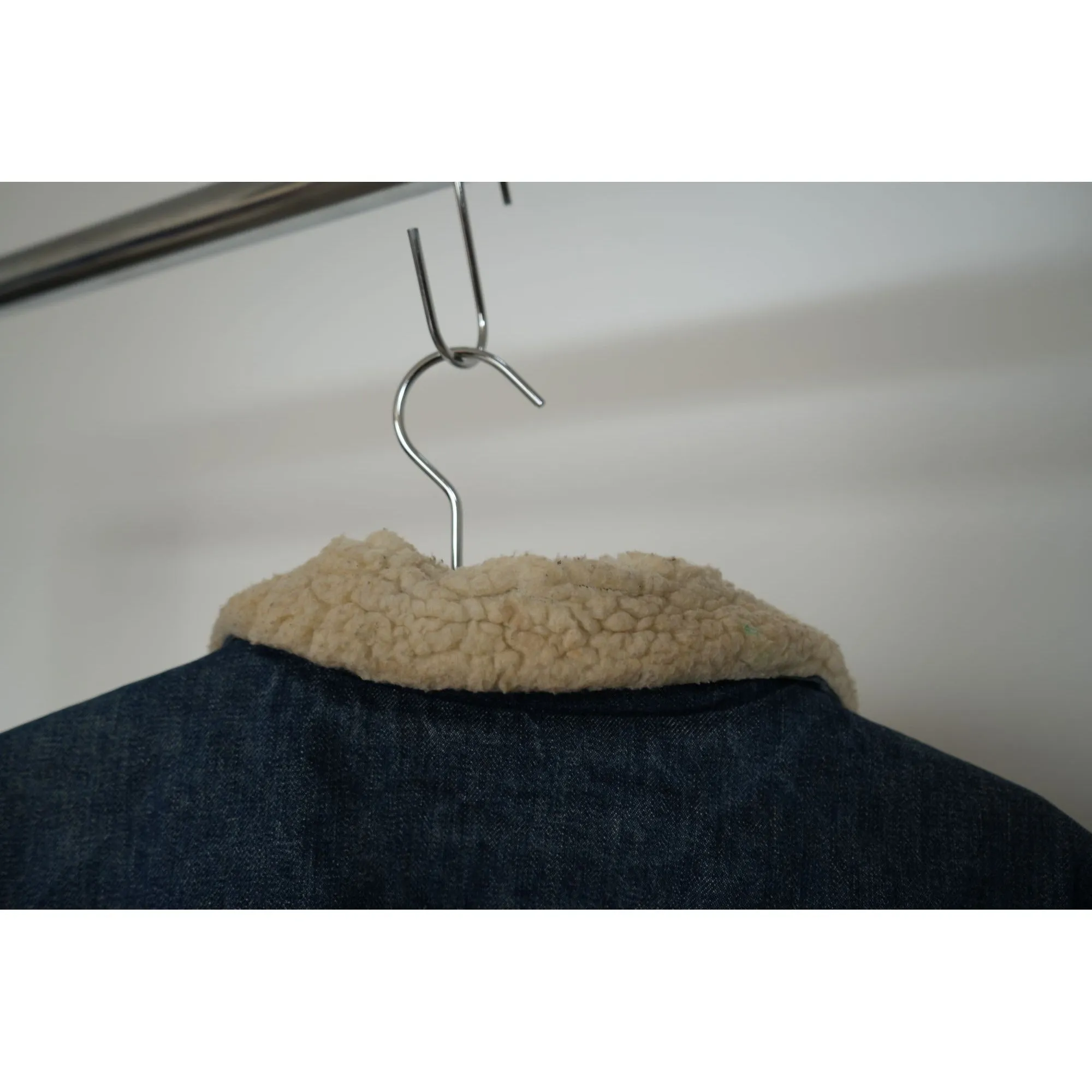 "Retail" Vintage Levi's 71605 0217 Sherpa Lined Denim Trucker Jacket Blue Size 48 Men's