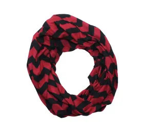 Red & Black Chevron Infinity Scarf