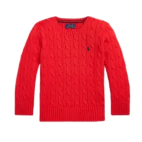 Red Cable Knit Jumper