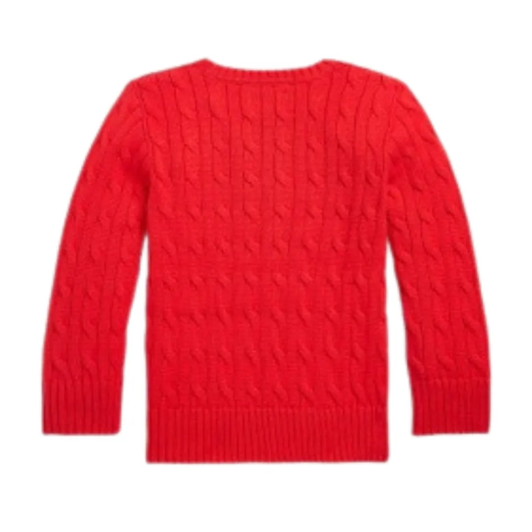 Red Cable Knit Jumper