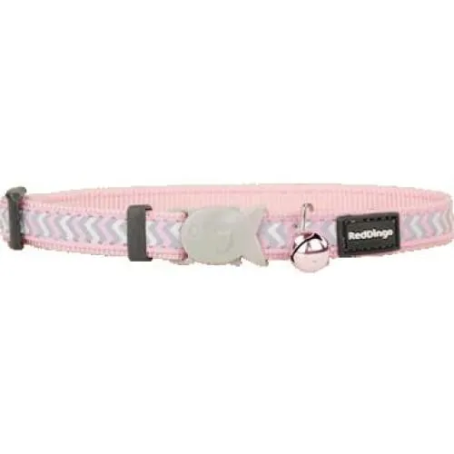 Red Dingo Reflective Ziggy Safety Pink Cat Collar