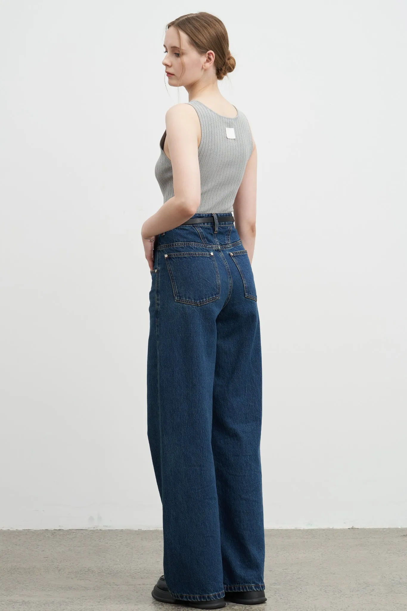 Ribbed Knit Cropped Tank Top