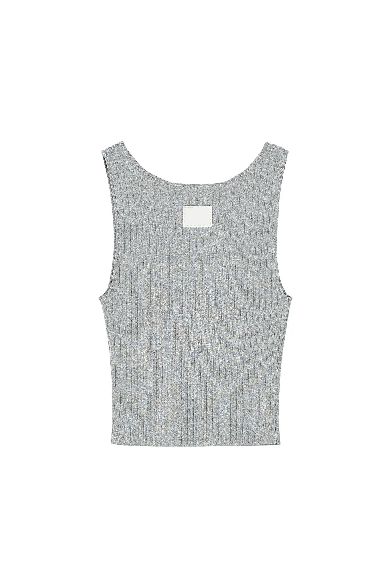 Ribbed Knit Cropped Tank Top