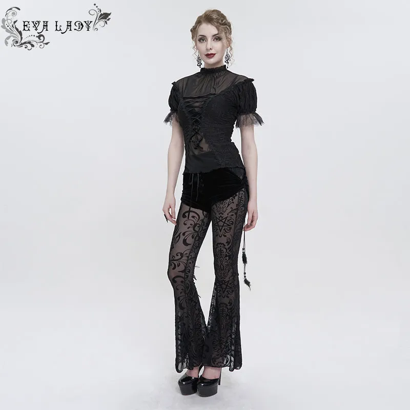 'Riot' Mesh Flared Pants