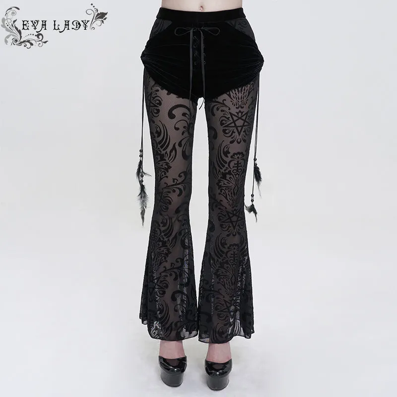 'Riot' Mesh Flared Pants