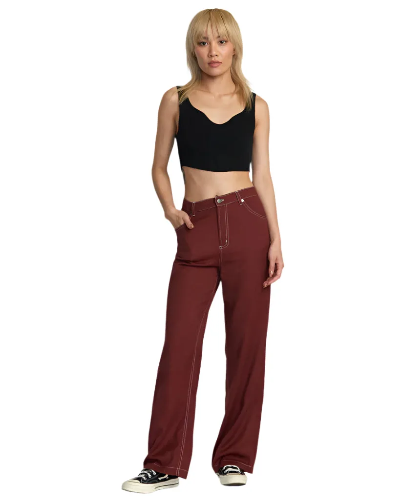 RVCA Women's Coco Pants Madder Brown