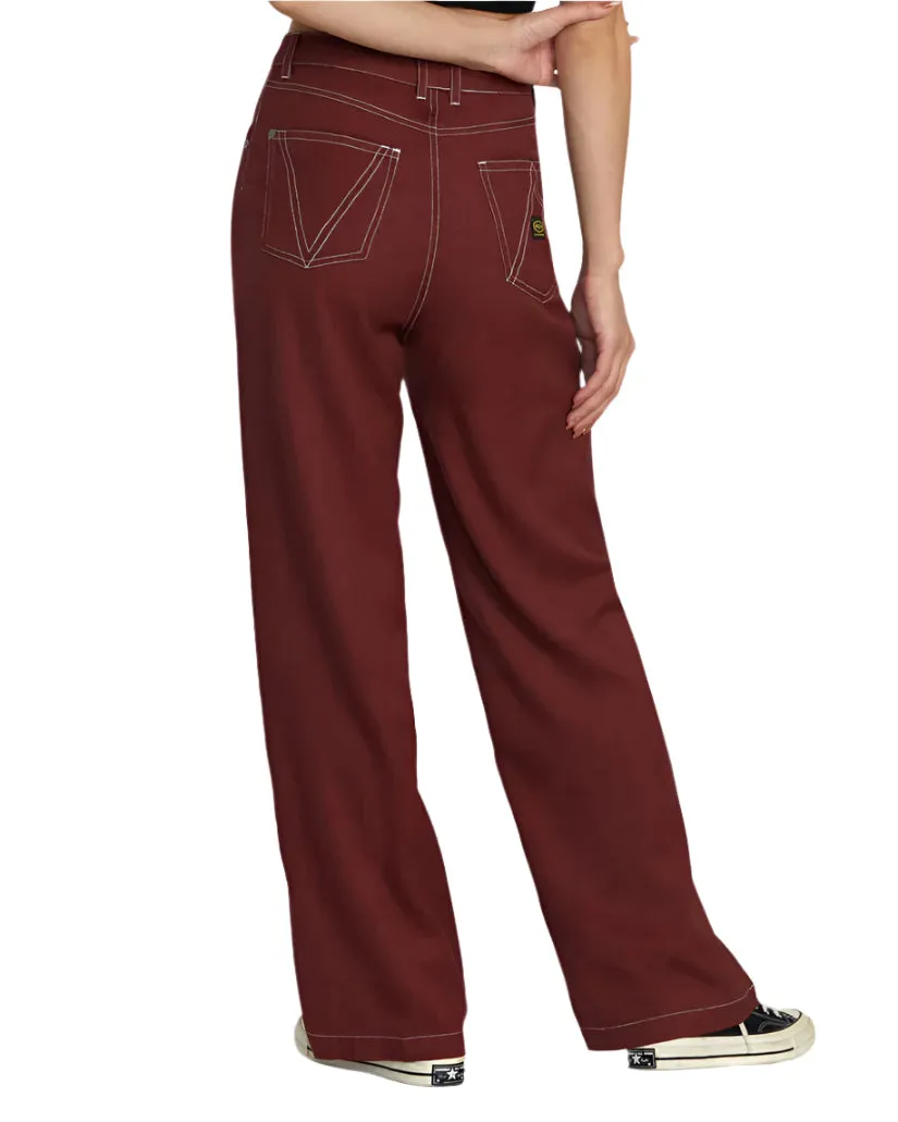 RVCA Women's Coco Pants Madder Brown