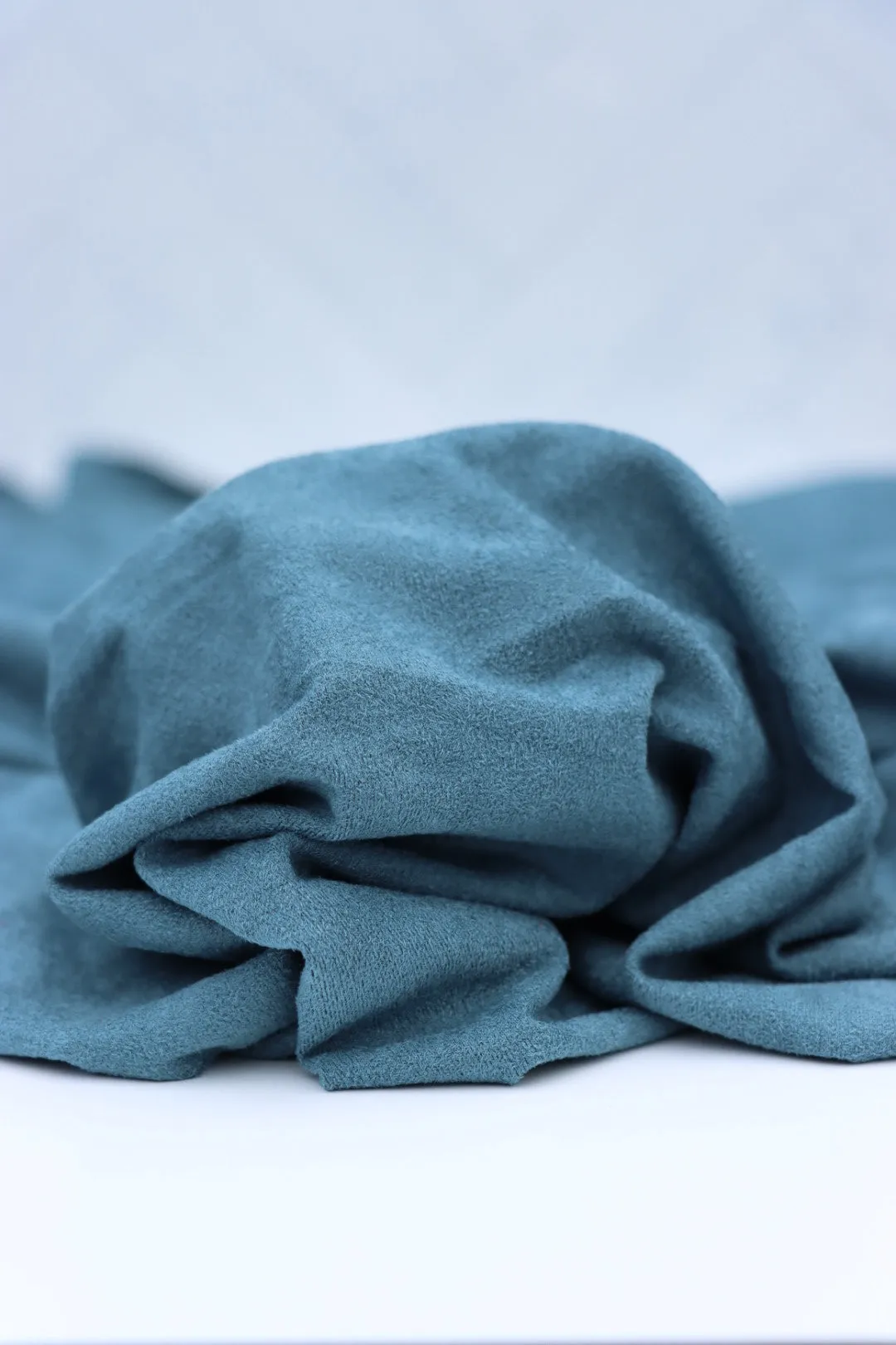 Sea Blue Microsuede Jersey Knit