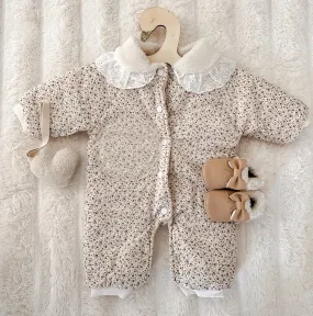 Sherpa floral jumpsuit