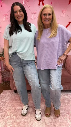Short Sleeve Ribbed Top