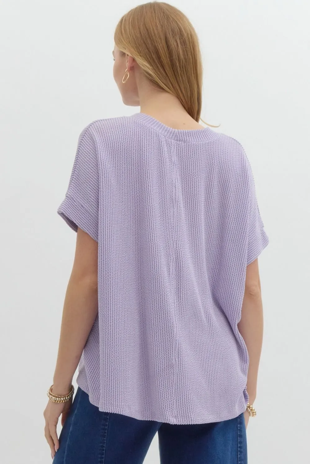 Short Sleeve Ribbed Top