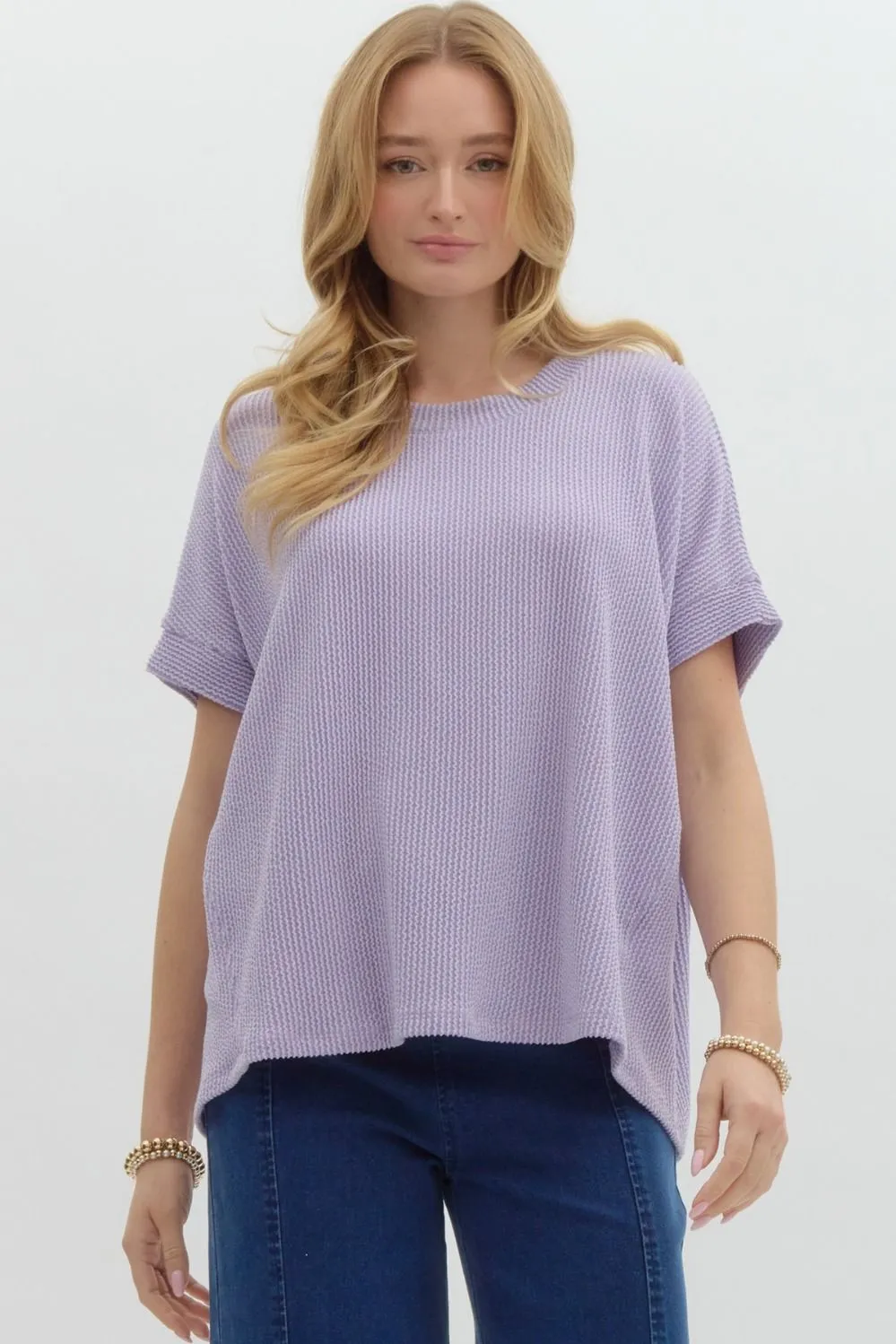Short Sleeve Ribbed Top