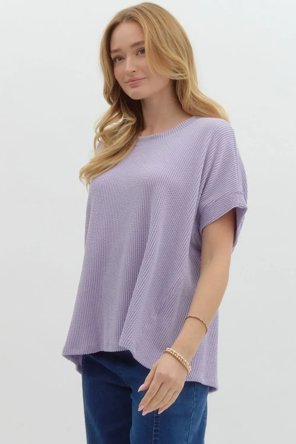 Short Sleeve Ribbed Top