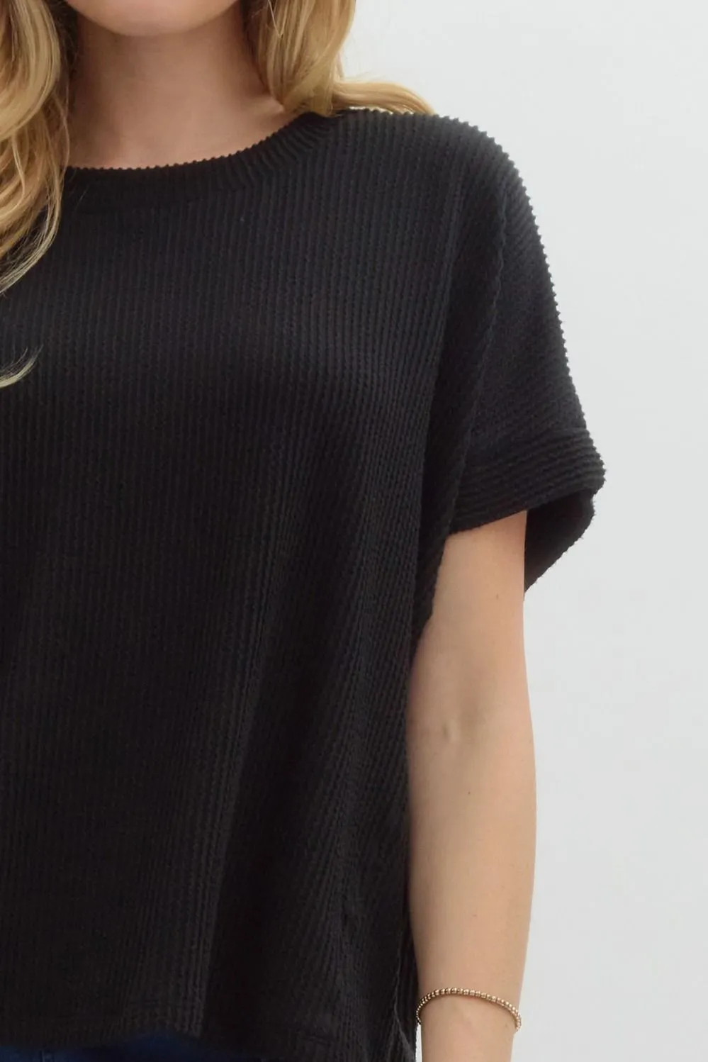 Short Sleeve Ribbed Top
