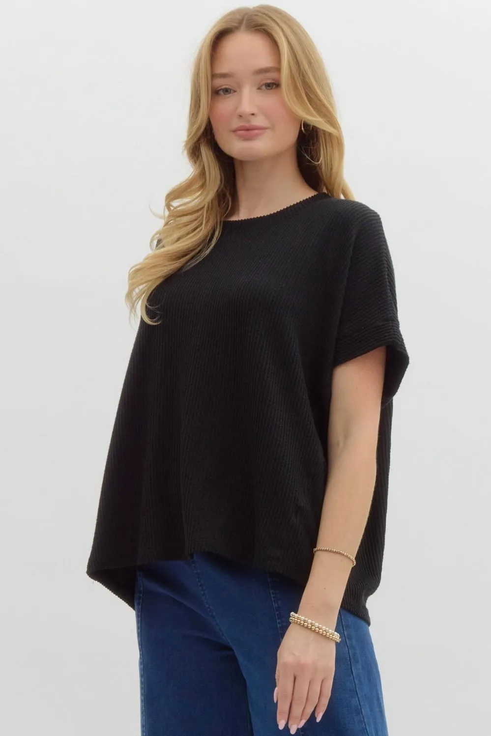 Short Sleeve Ribbed Top