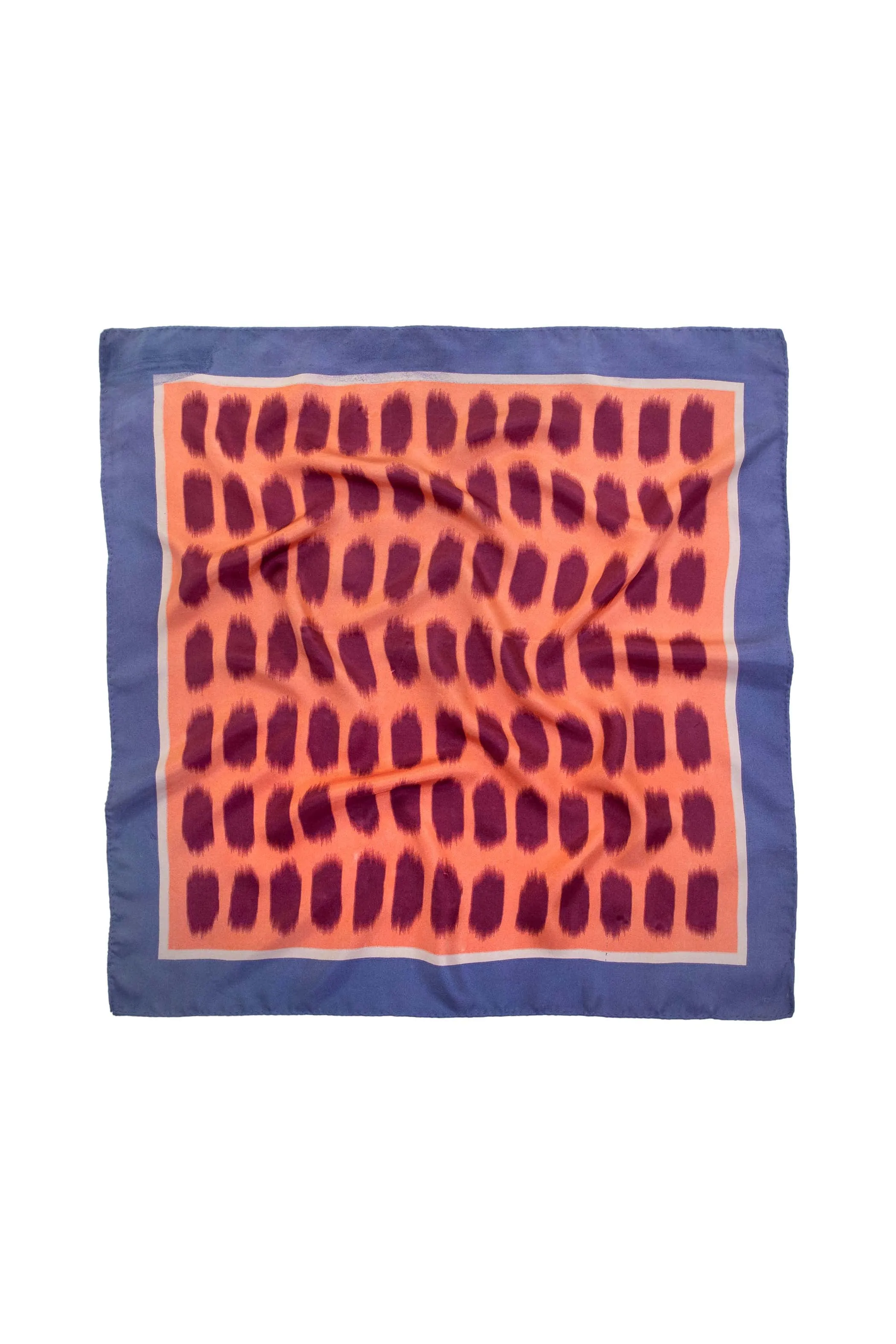 Silk Scarf I  Block Printed Carree
