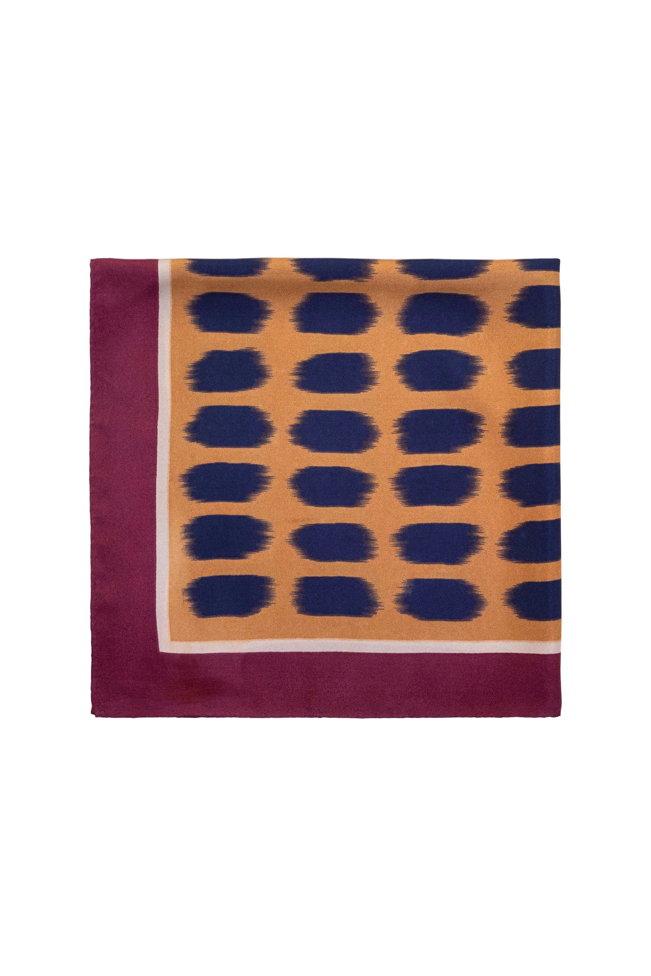 Silk Scarf I  Block Printed Carree