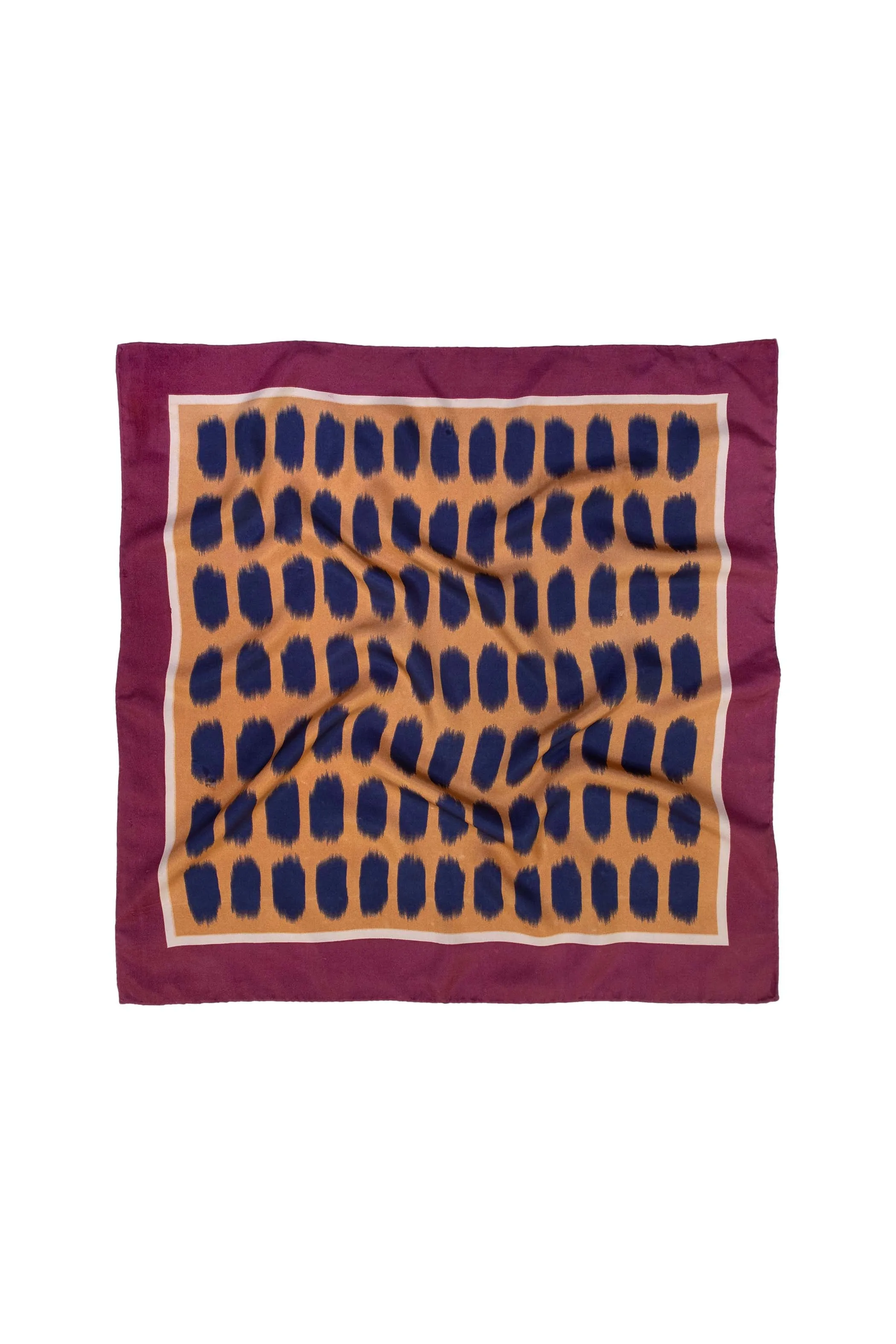 Silk Scarf I  Block Printed Carree