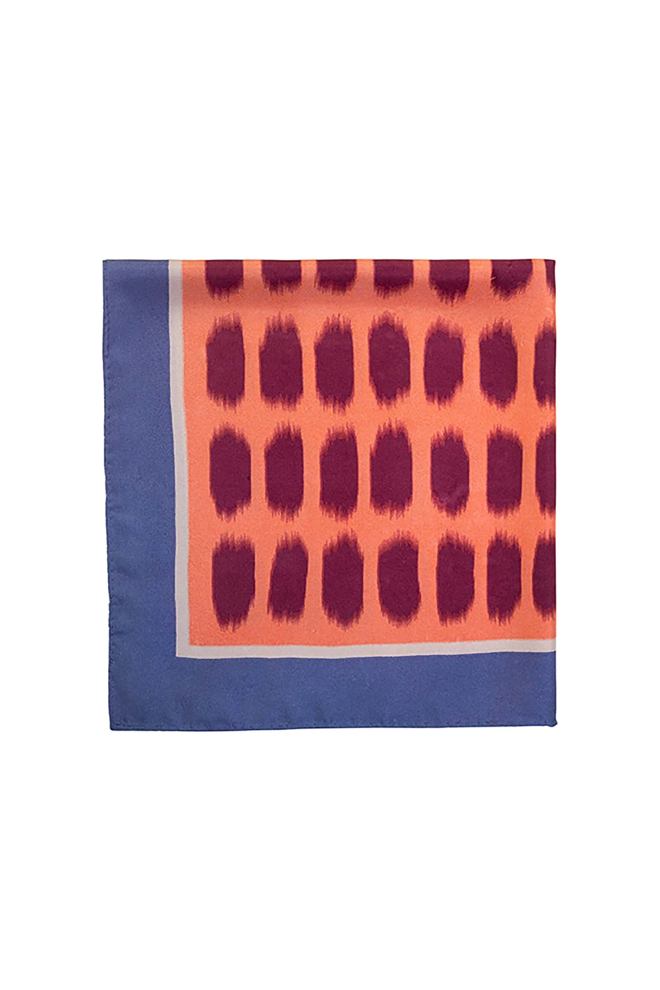 Silk Scarf I  Block Printed Carree