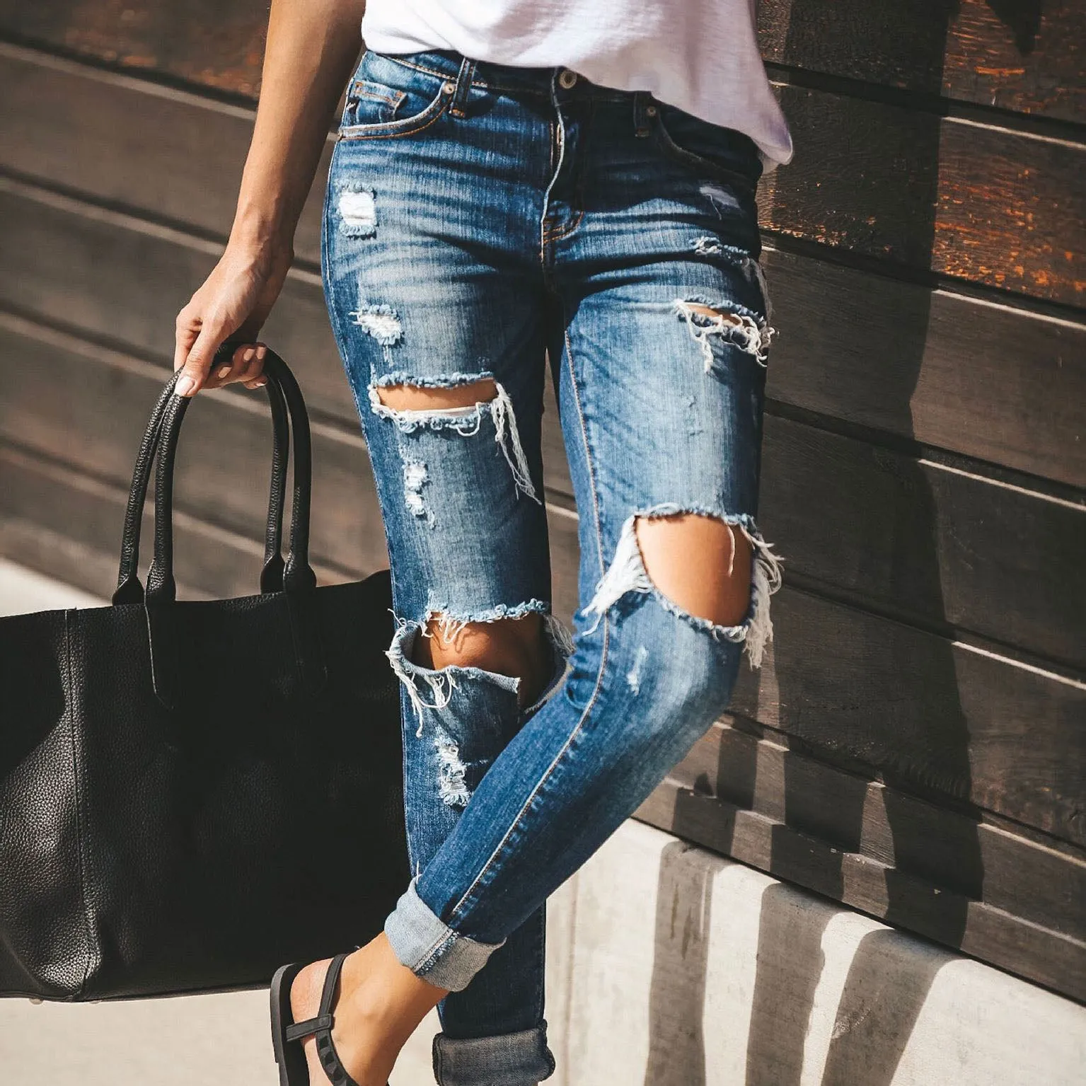 Skinny High Waist Stretch Slim-Fit Pants
