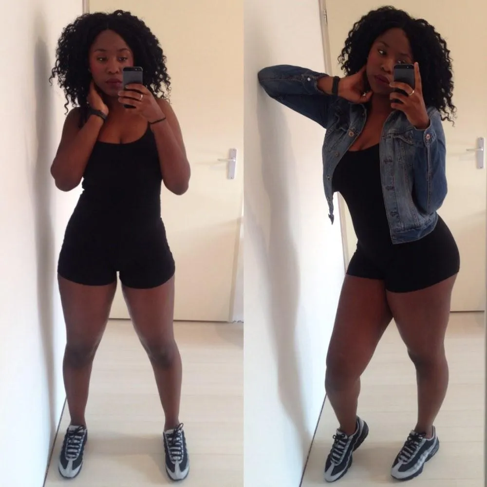 Spaghetti Strap Black Bodysuit