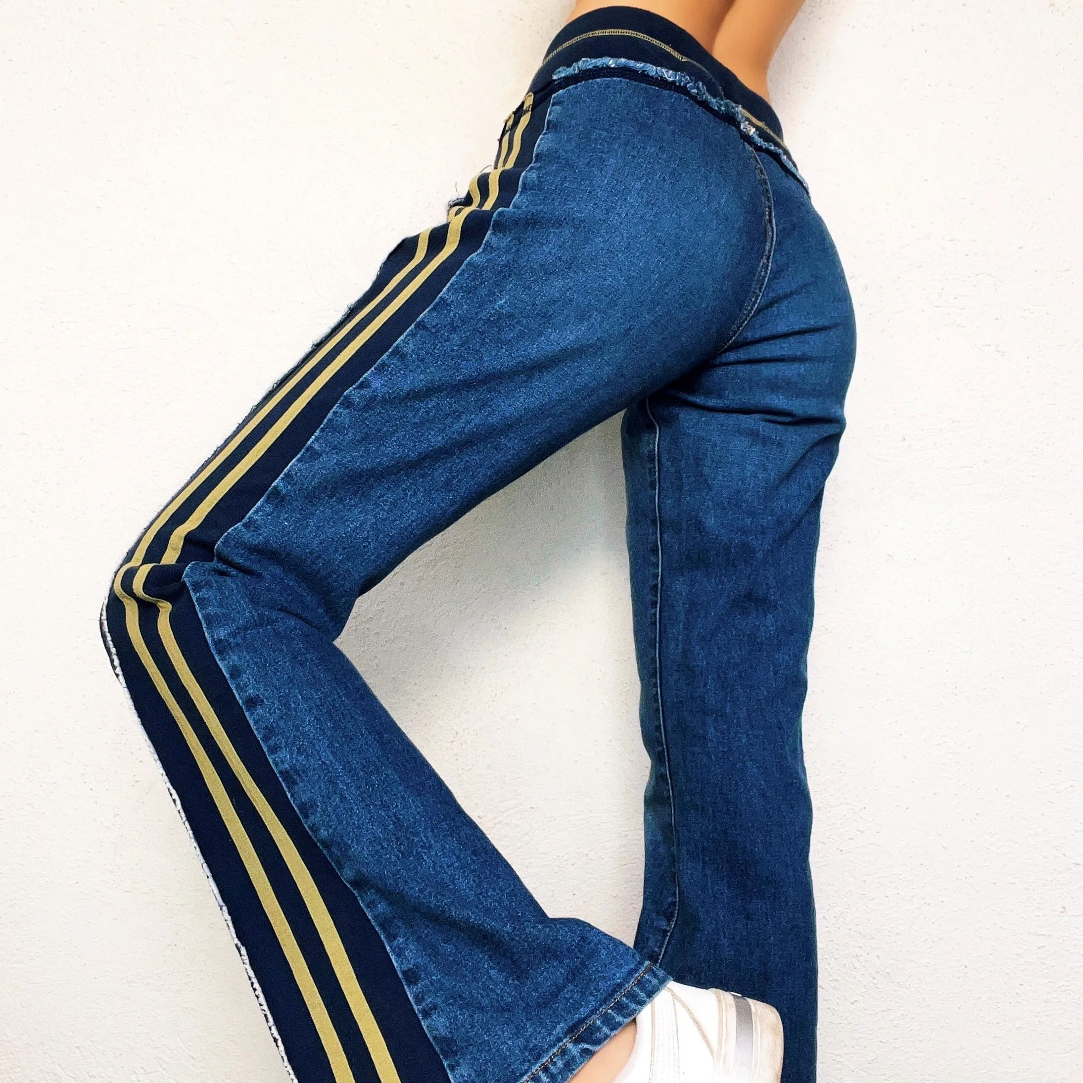 Sporty Striped Bongo Jeans
