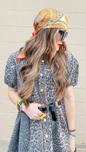 The Vesta Veil Orange Scarf