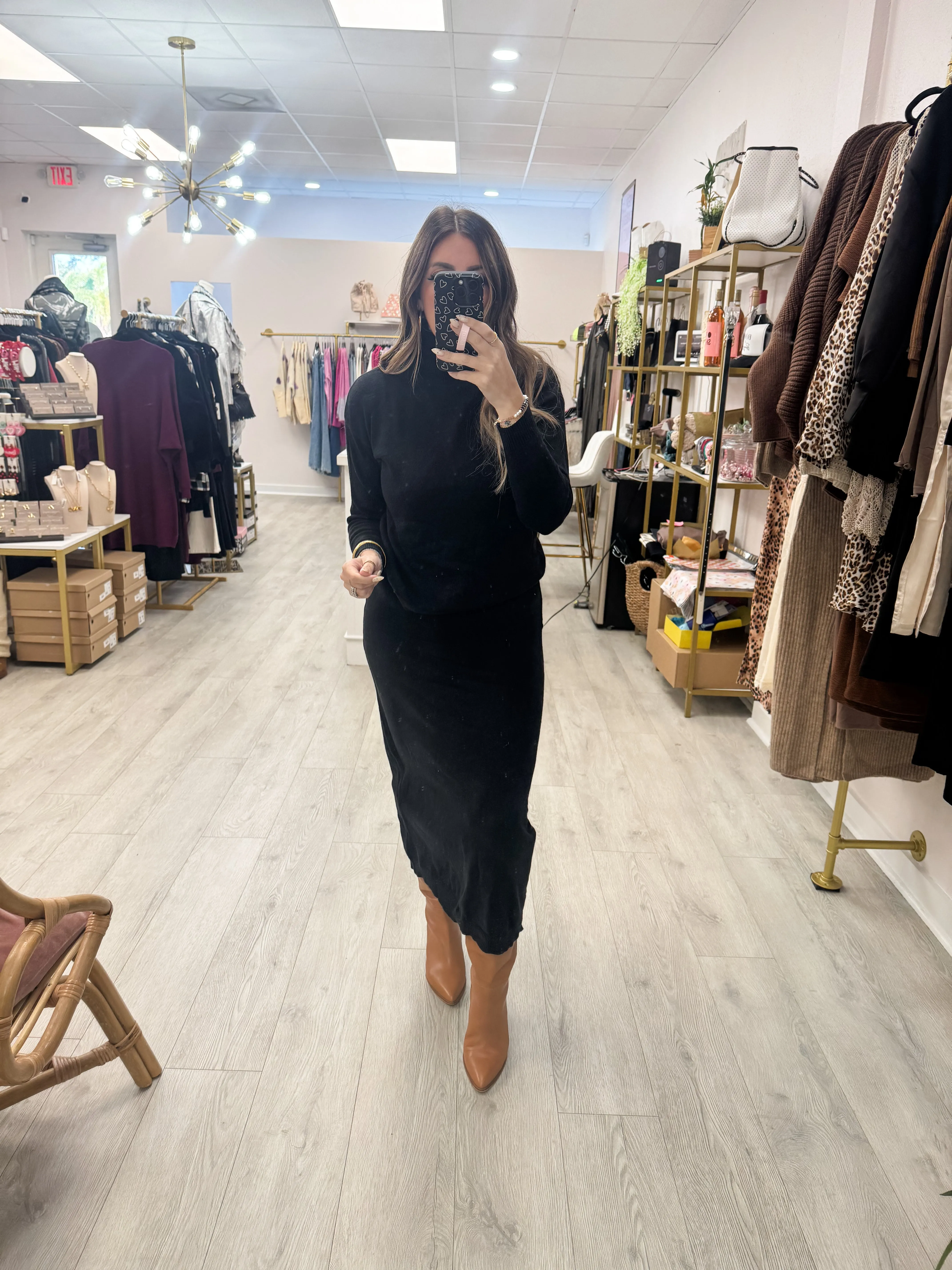 Two Piece Sweater and Dress Set