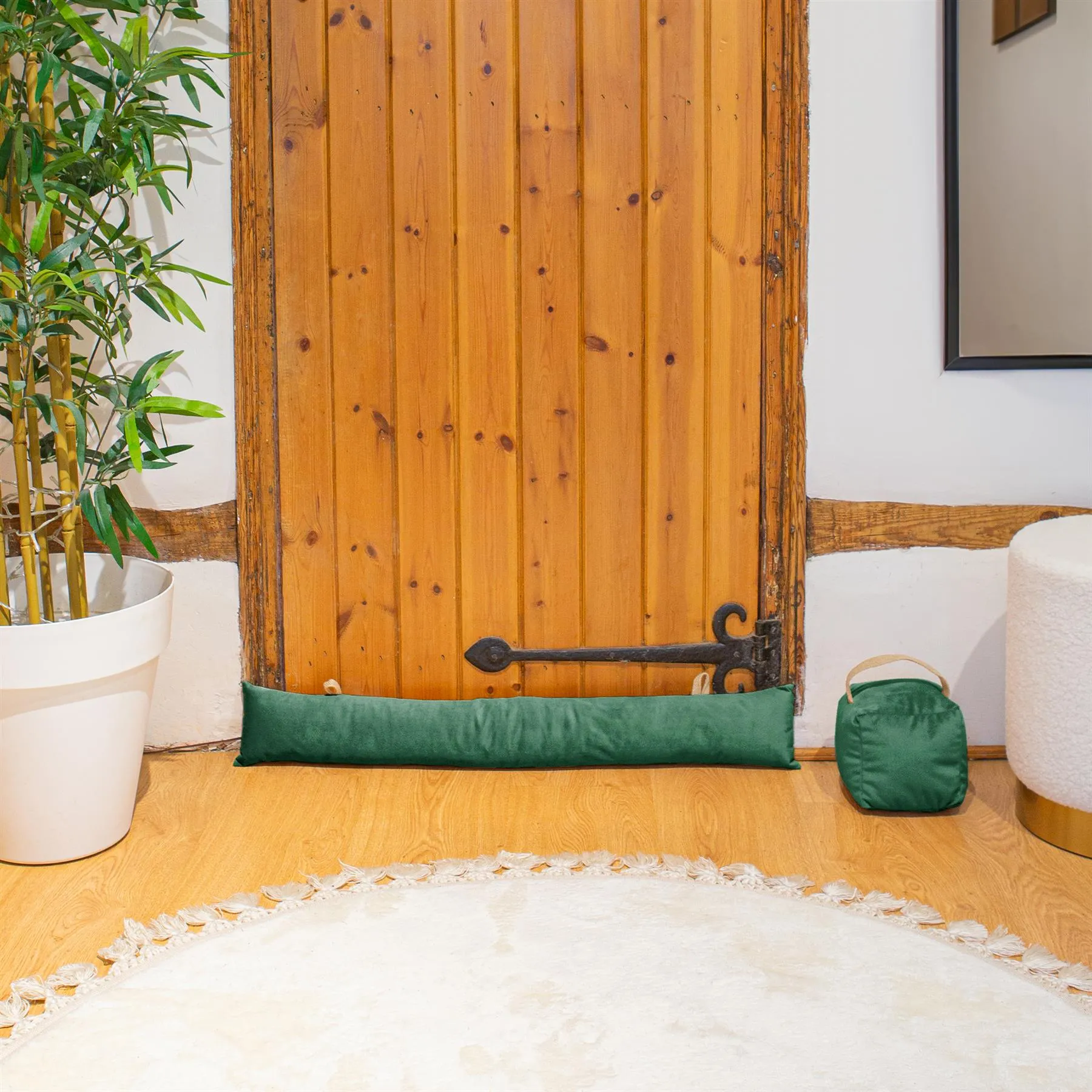 Velvet Draught Excluder - 80cm - By Nicola Spring