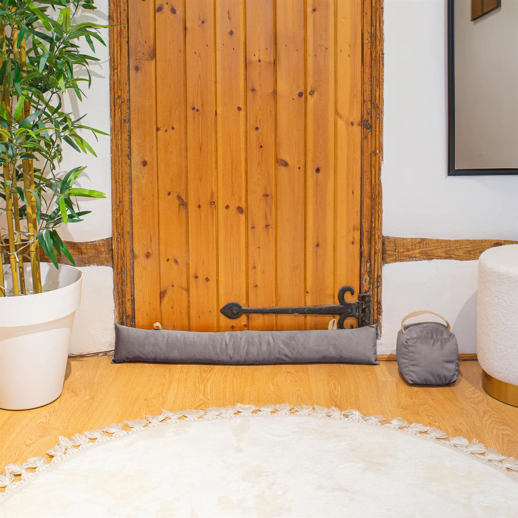 Velvet Draught Excluder - 80cm - By Nicola Spring