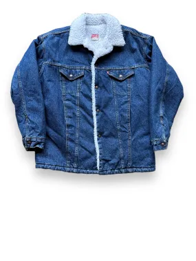 Vintage Dark Levis Sherpa Type III Denim Jacket SZ L | Vintage Denim Workwear Seattle | Barn Owl Seattle