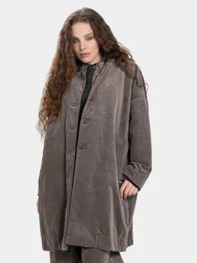 Vintage Look Cotton Overcoat