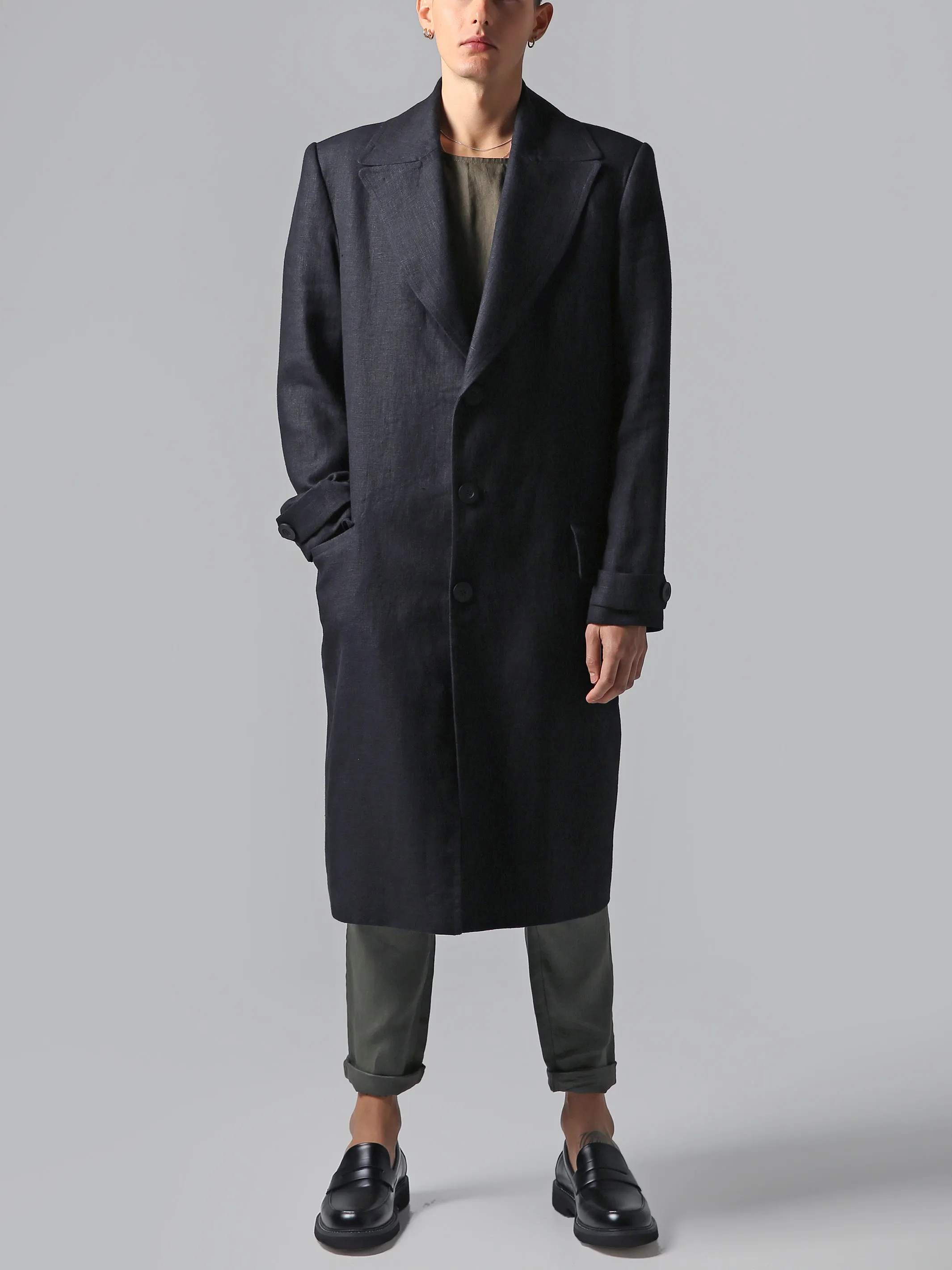 Visaltes Linen Overcoat