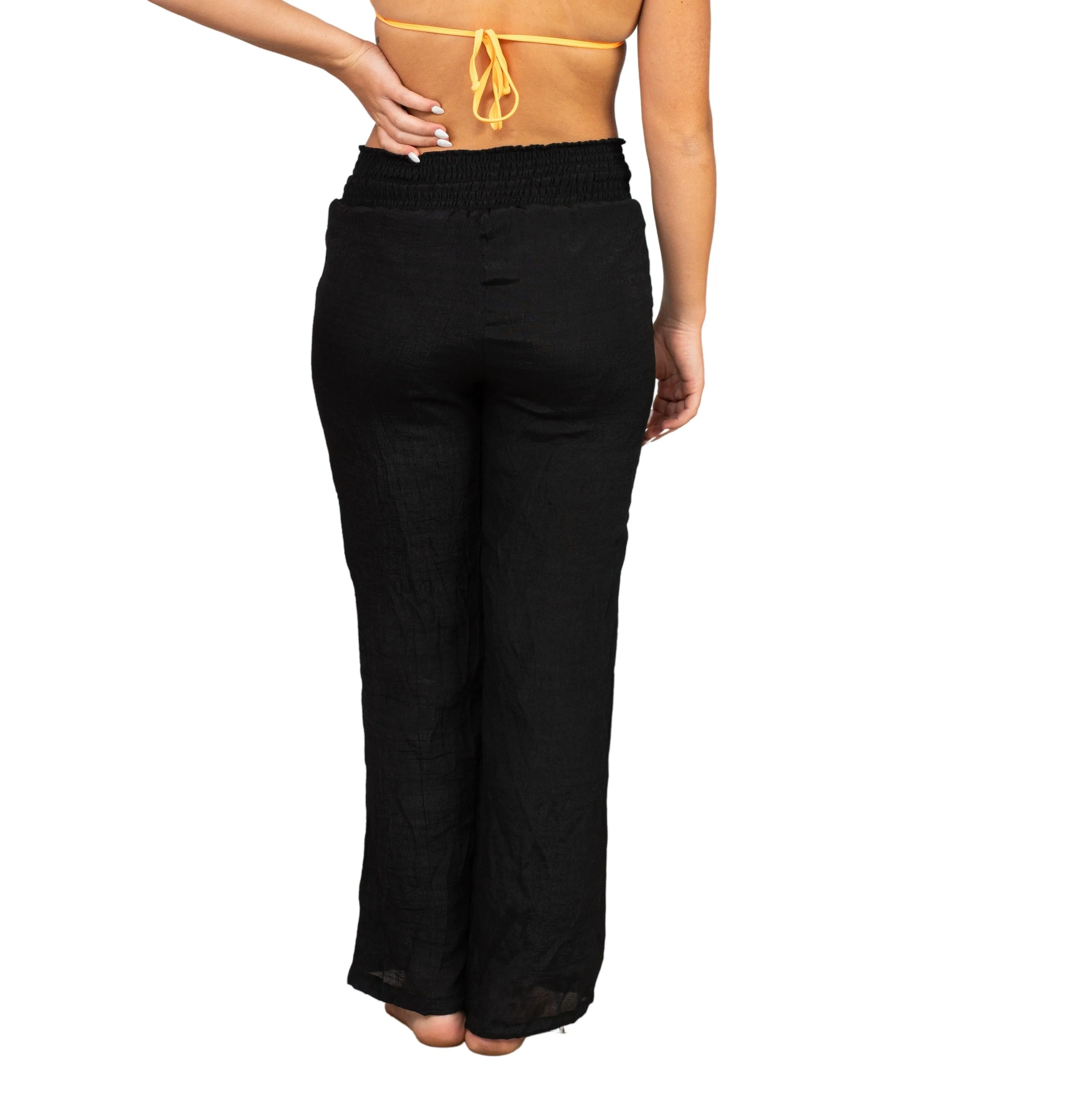 Wide Waistband Pant With Lining
