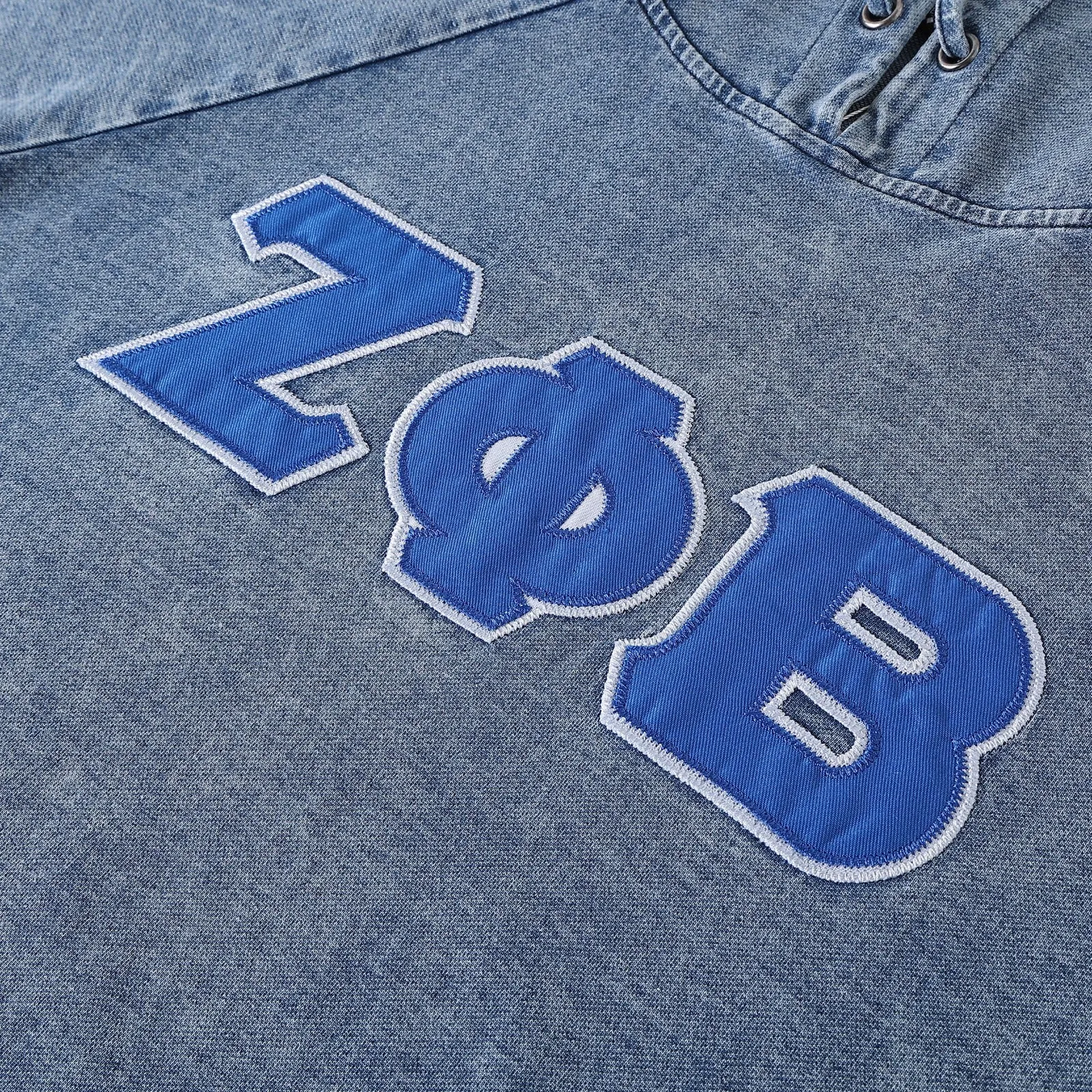Zeta Denim Hoodie Dress With Pockets