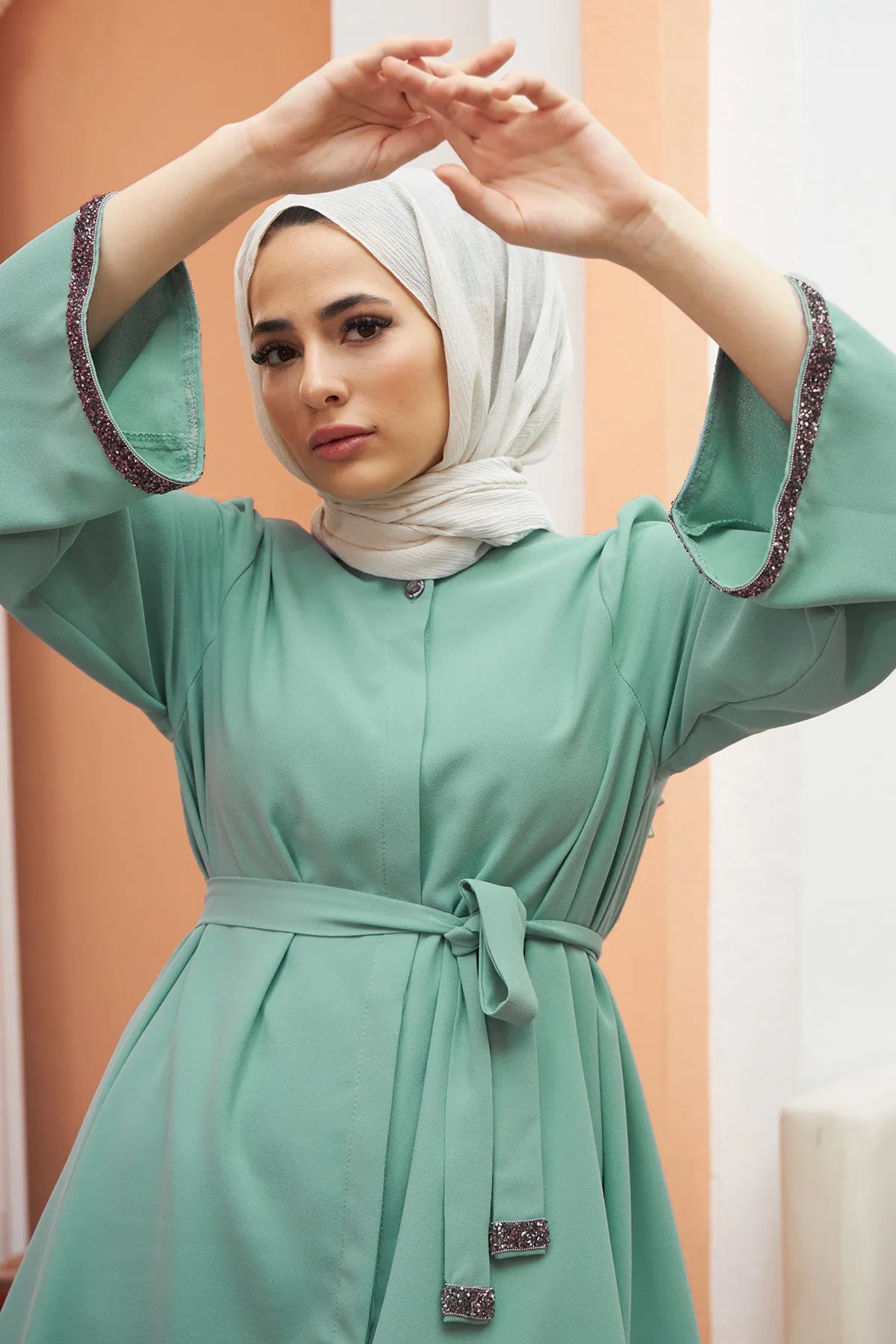 ZRF Women Spanish Flared Pants Tunic Set - Mint - Luton
